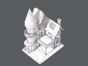 house cartoon v09 3D Model