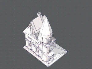 house cartoon v09 3D Model