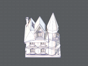 house cartoon v09 Model 3D