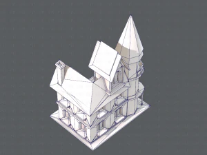 house cartoon v09 3D Model