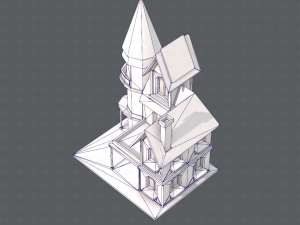 house cartoon v09 Model 3D