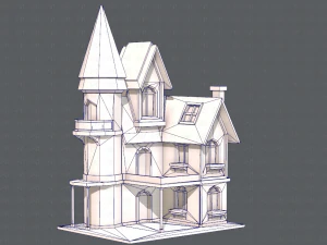 house cartoon v09 3D Model