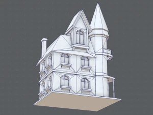 house cartoon v09 3D Model