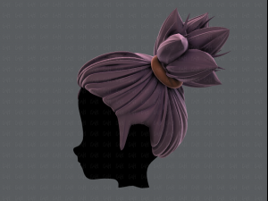 3d hair style for girl v41 3D Модель