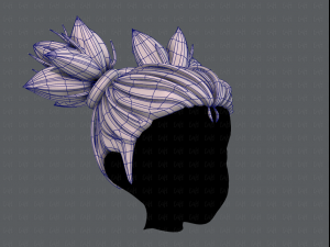 3d hair style for girl v41 3D Модель