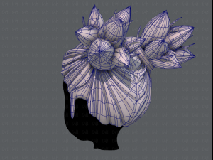 3d hair style for girl v41 3D Модель