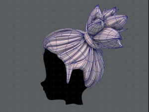 3d hair style for girl v41 3D Модель