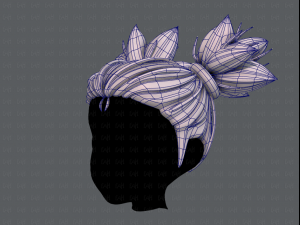 3d hair style for girl v41 3D Модель