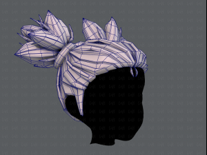 3d hair style for girl v41 3D Модель