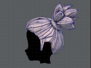 3d hair style for girl v41 3D Модель