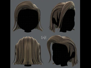 Acconciatura 3d per ragazza v42 Modello 3D