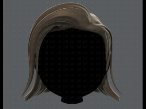 3d hair style for girl v42 Modelo 3D