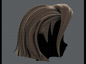 3d hair style for girl v42 Modelo 3D