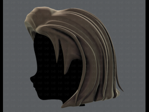 3d hair style for girl v42 Modelo 3D