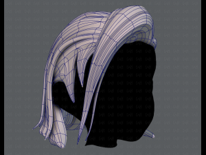 3d hair style for girl v42 Modelo 3D