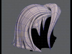 3d hair style for girl v42 Modelo 3D