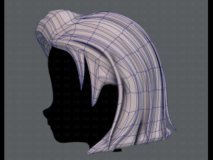 3d hair style for girl v42 Modelo 3D