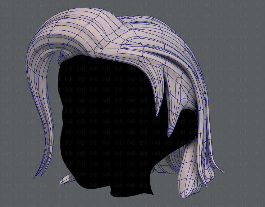 3d hair style for girl v42 3D Model in Other 3DExport