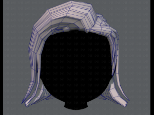 3d hair style for girl v42 Modelo 3D
