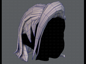 3d hair style for girl v42 Modelo 3D