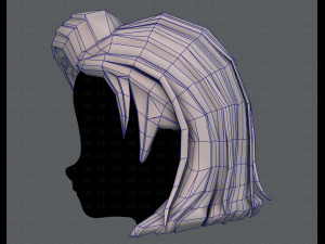 3d hair style for girl v42 Modelo 3D