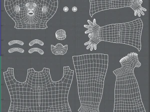 노인 캐릭터 v01 3D 모델