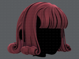 3d hair style for girl v43 3D Model