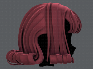3d hair style for girl v43 3D Model