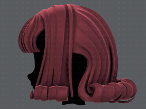 3d hair style for girl v43 3D Model
