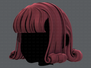 3d hair style for girl v43 3D Model