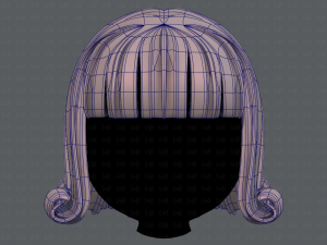 3d hair style for girl v43 3D Model