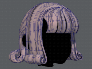 3d hair style for girl v43 3D Model