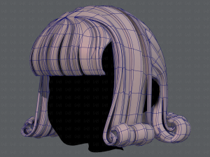3d hair style for girl v43 3D Model
