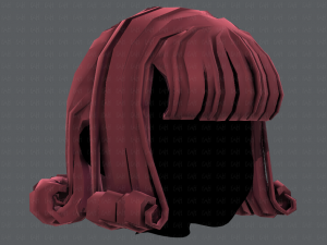 3d hair style for girl v43 3D Model