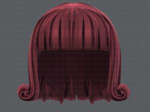 3d hair style for girl v43 3D Model