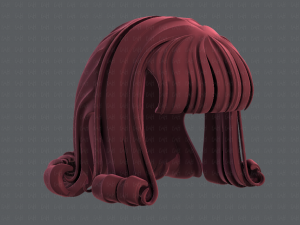 3d hair style for girl v43 3D Model