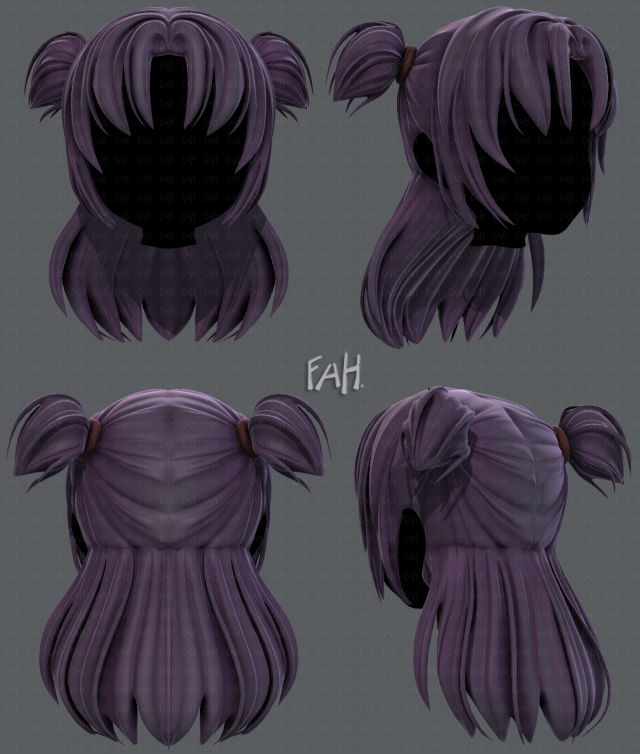 3d hair style for girl v44 3D Модель .c4d .max .obj .3ds .fbx .stl .blend 