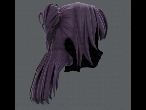 3d hair style for girl v44 3D Model