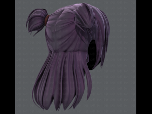 3d hair style for girl v44 3D Модель
