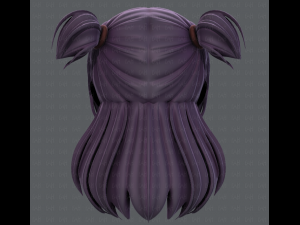 3d hair style for girl v44 3D Модель