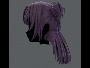 3d hair style for girl v44 3D Model