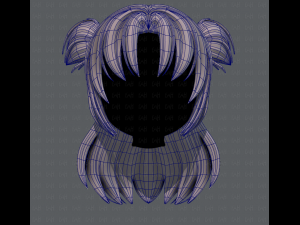 3d hair style for girl v44 3D Модель