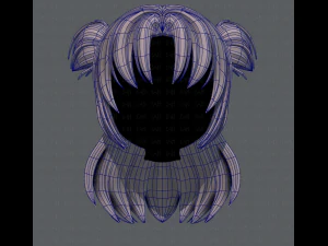 3d hair style for girl v44 3D Model
