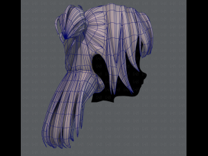 3d hair style for girl v44 3D Модель