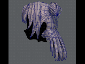 3d hair style for girl v44 3D Модель