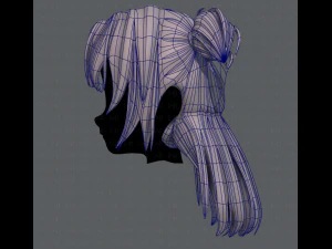 3d hair style for girl v44 3D Model