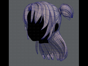 3d hair style for girl v44 3D Модель