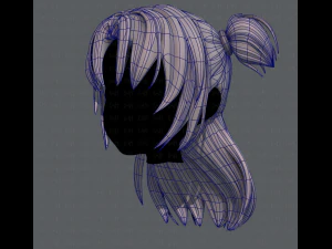 3d hair style for girl v44 3D Model