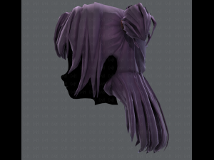 3d hair style for girl v44 3D Модель