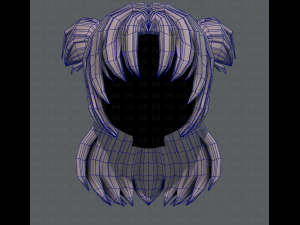 3d hair style for girl v44 3D Модель